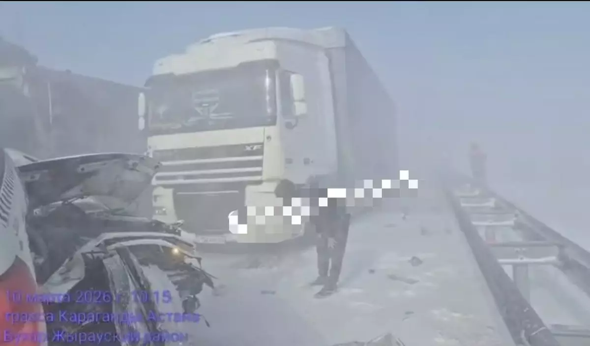 Тасжолда жеті көлік соқтығысып, бір адам қаза тапты