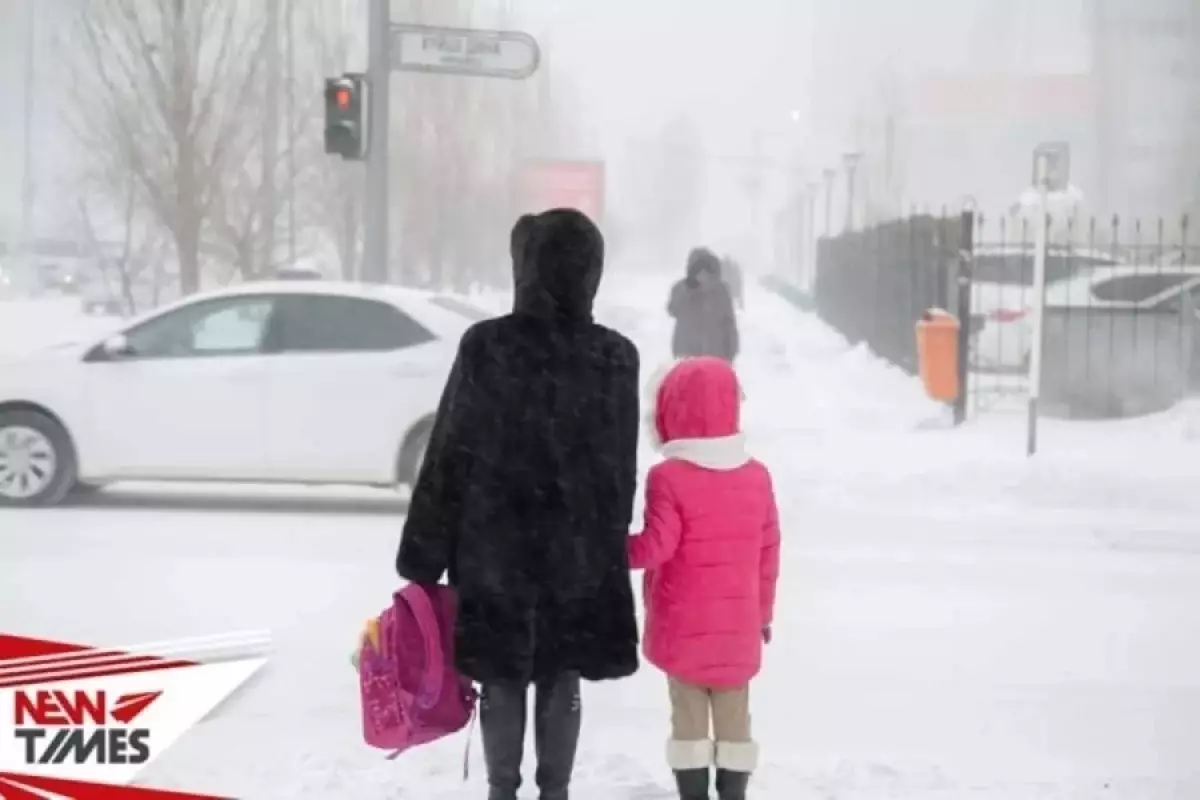 Школьников и студентов колледжей Астаны перевели на дистанционку из-за мороза