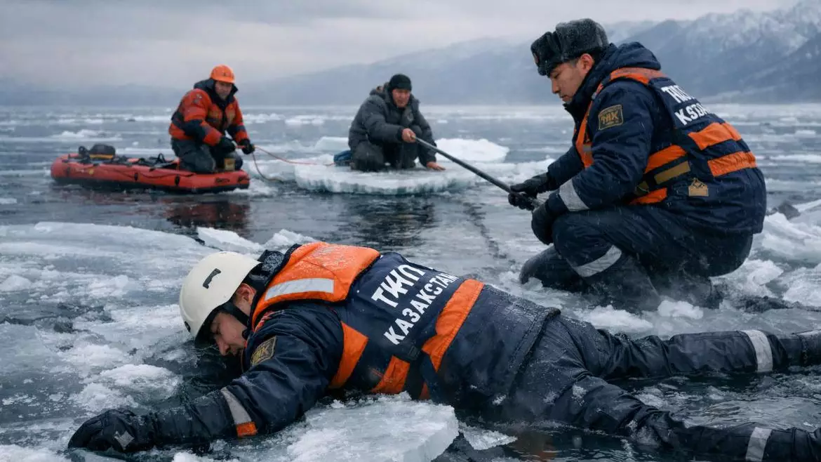 Жетісуда қайғылы оқиға: Балықшыны құтқару кезінде ТЖД қызметкері қаза тапты