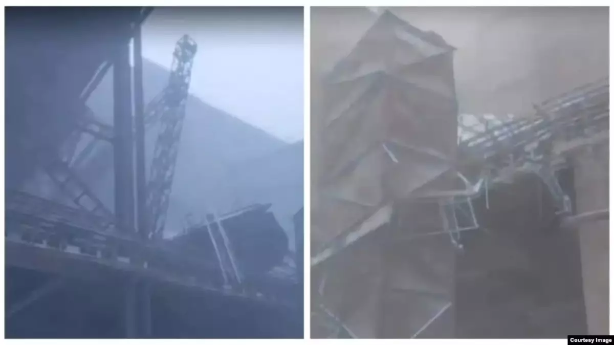 Павлодар облысында ферроқорытпа зауытының мұржасы құлады