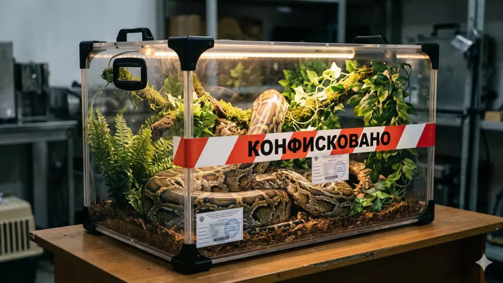 Трёхметрового питона отобрали у казахстанки и отдали государству