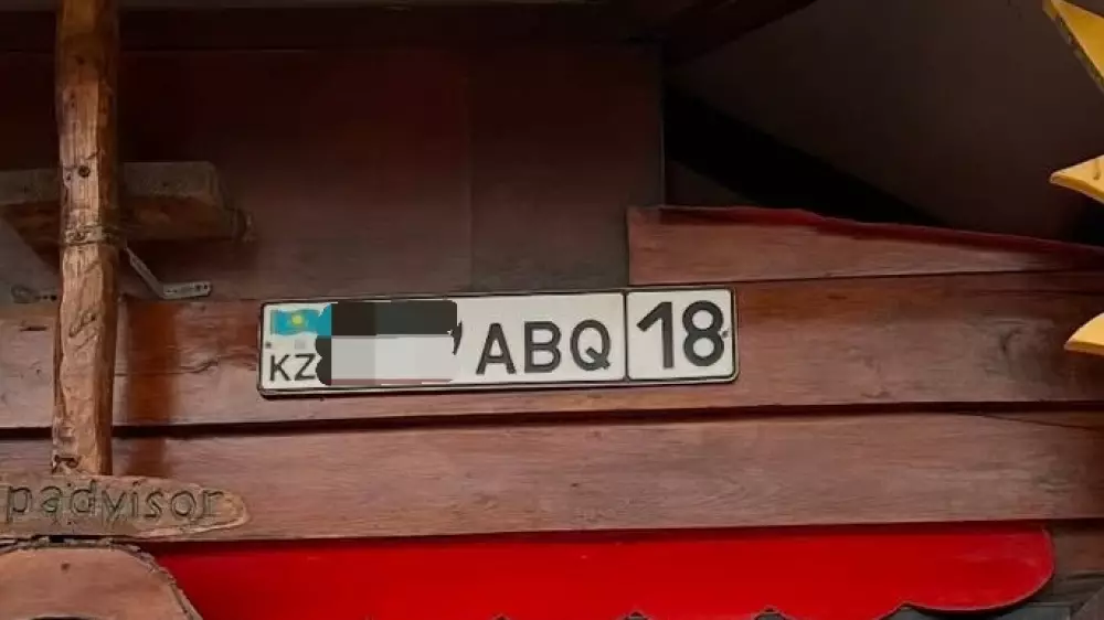 Госномер из области Абай нашли на другом конце света