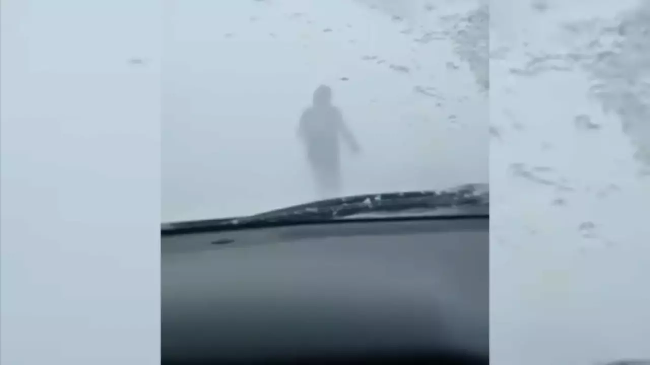 Сельская учительница вывела автоколонну во время бурана