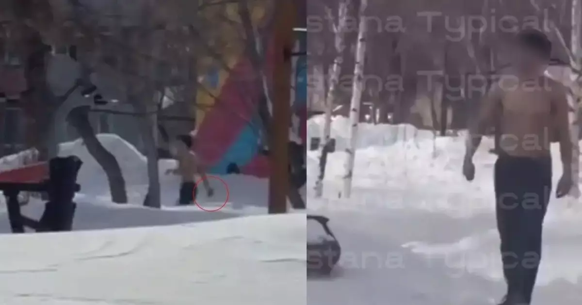  Астанада көшеде қолына пышақ ұстап жүрген ер адам ұсталды 