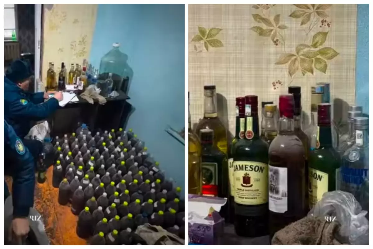 Қазақстандық ер адам қолдан ішімдік дайындап, оны элиталы алкоголь ретінде сатқан