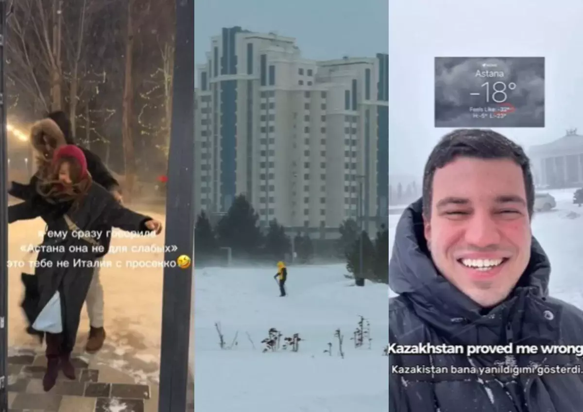 Метель в марте: иностранцы и жители снимают вирусные ролики о весне в Астане