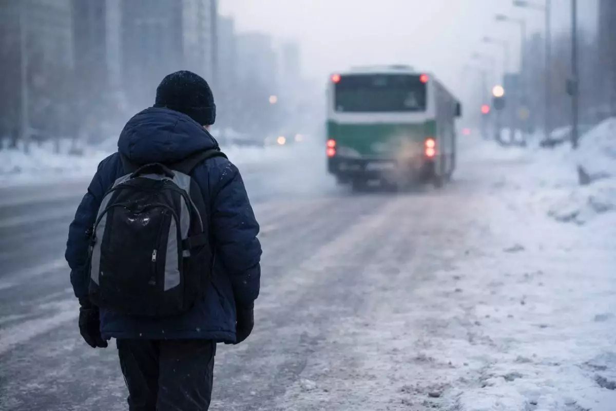 "Қатты тоңып, қорқып қалған": Жол ақысын төлемеген қазақстандық оқушыны аязда автобустан шығарып жіберген