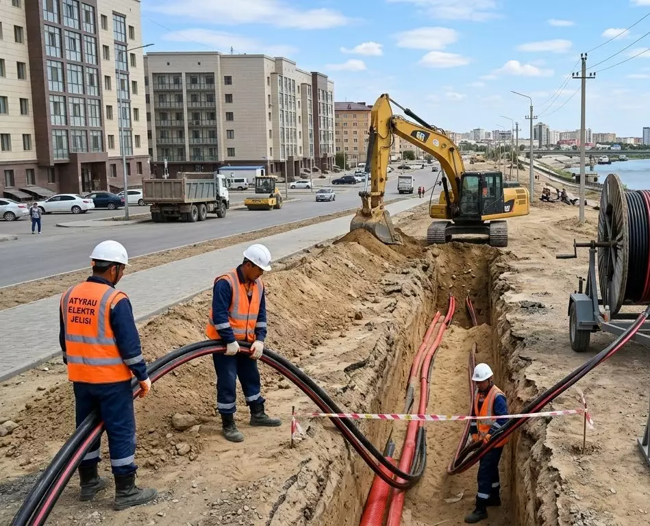 Атырауда электр желілері жер астымен тартылуда