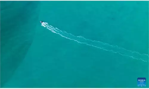 Побережье Каспийского моря в Актау, Казахстан