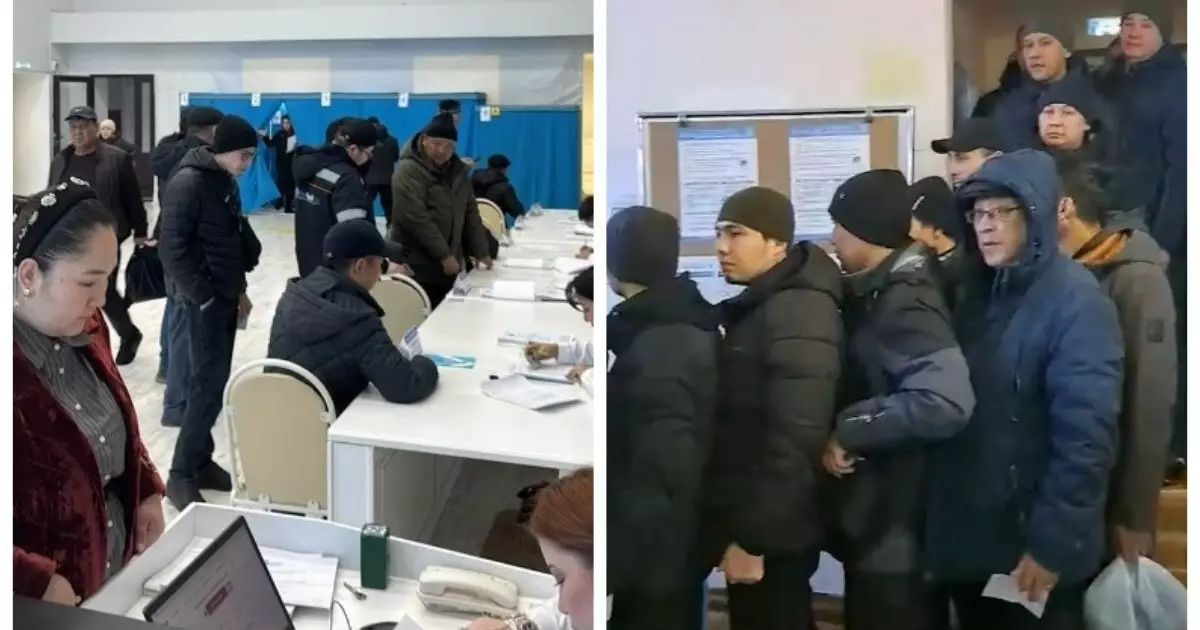  Абай, Қостанай және Маңғыстауда референдум учаскелерінде ұзын кезек байқалды 