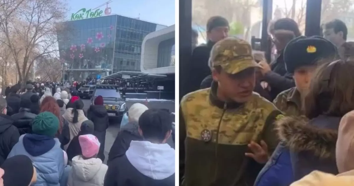  Алматыда Көк Төбеге баратын аспалы жолда ұзын-сонар кезек түзіліп, адамдар төбелес шығарған 