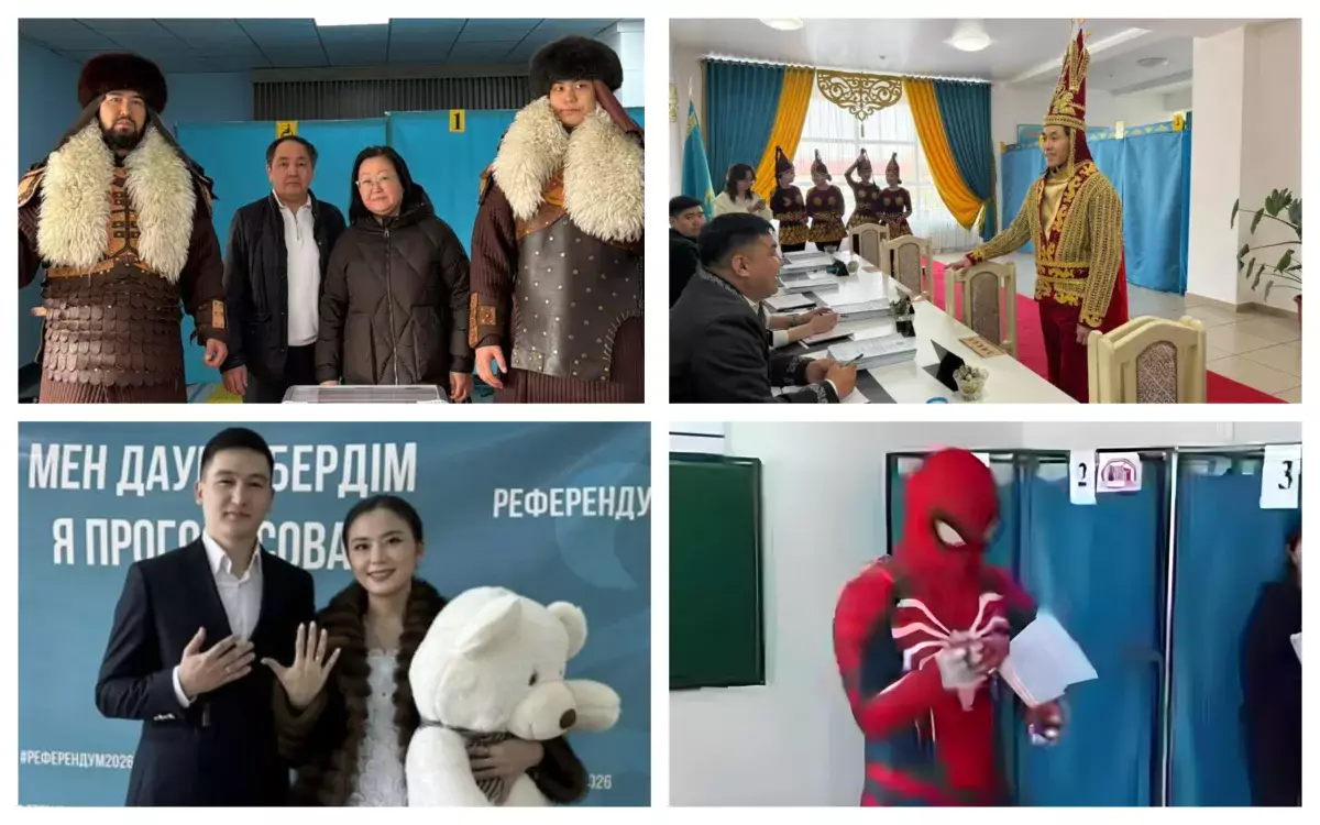 Дерзкие образы и выходки казахстанцев на референдуме обсуждают в соцсетях
