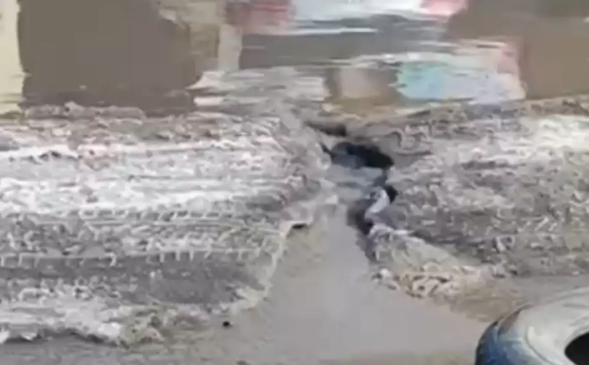 Көкшетауда сапасыз салынған жолдың кесірінен су үй ауласына ағатын болды