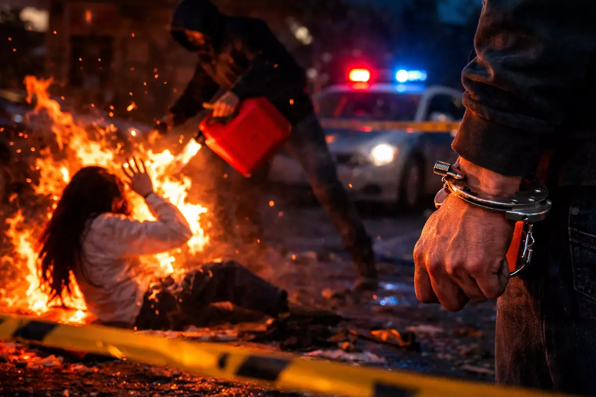 Мужчина поджег женщину после ссоры на даче