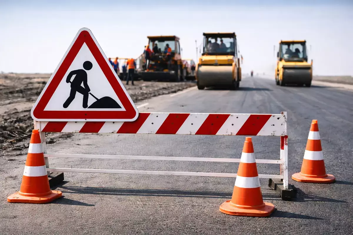 Один из участков дорог закрыли для проезда в Актау - новости на Lada.kz 16.03.2026