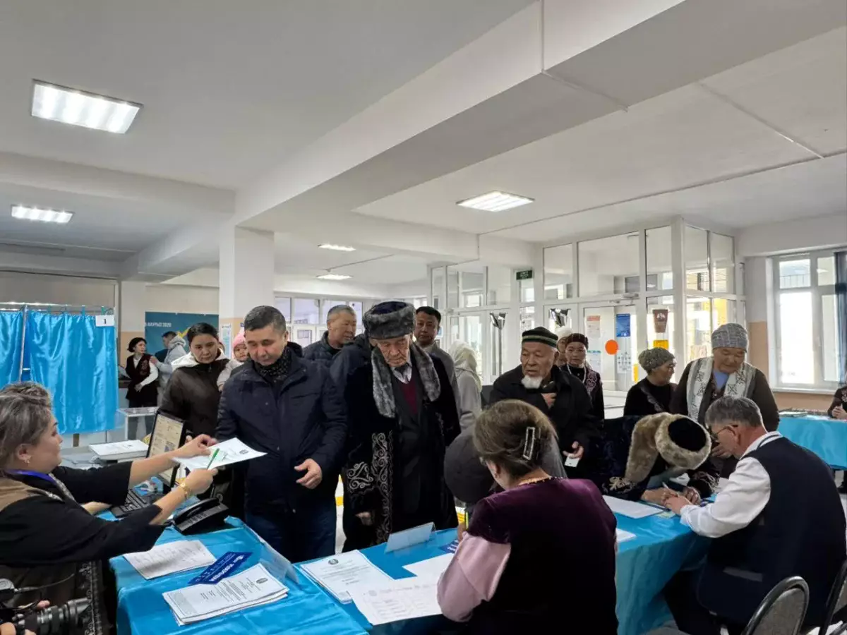 Жетісу облысы 10 жылдық Қазақстан ауылында бір мезетте жаппай дауыс беру өтті