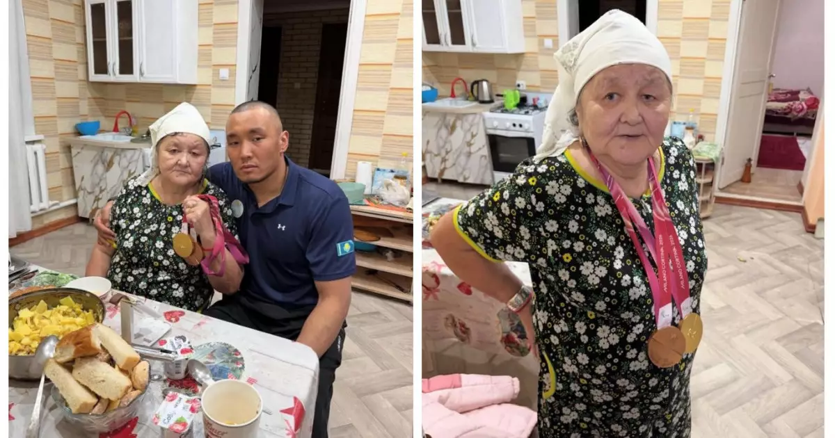  Ербол Хамитов Паралимпиада алтынын апасына табыстады (ФОТО) 