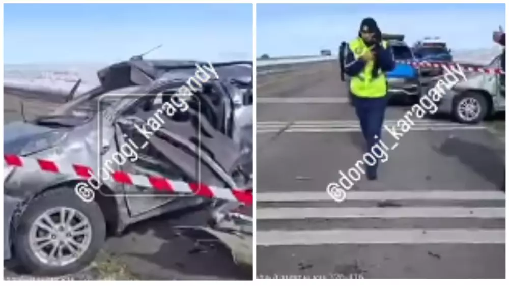 Трое погибли в перевернувшейся машине на трассе Караганда – Балхаш