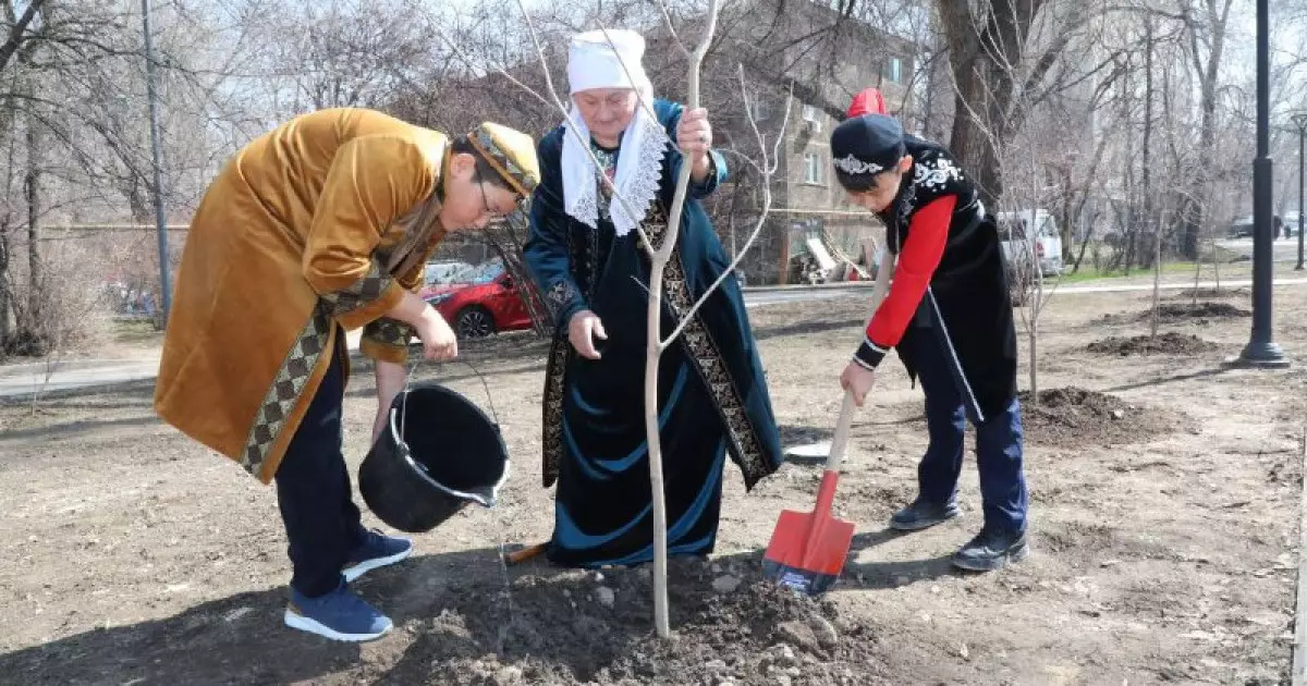  Алматыда Жаңару күнінде 400-ден астам ағаш егілді 