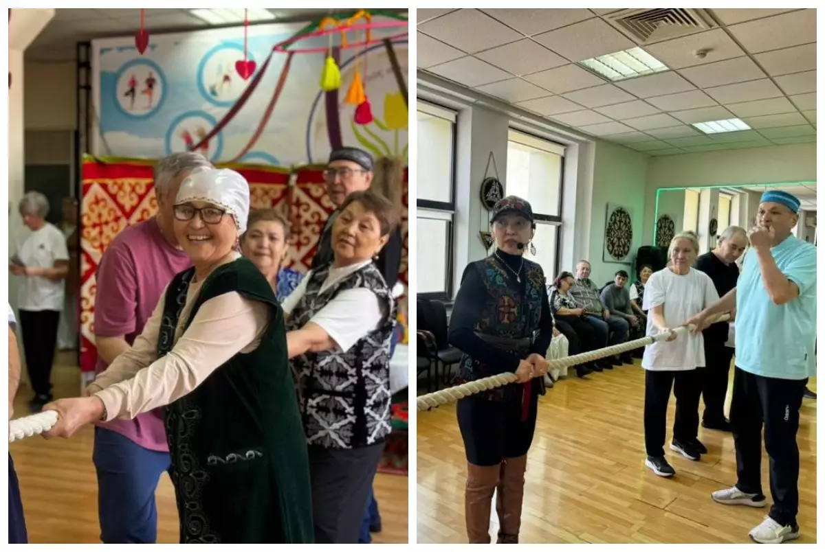 Астанада зейнеткерлер арқан тартудан сынға түсті