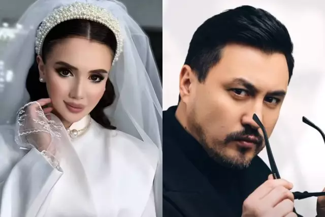 Олжас Абайдың экс-әйелі той көйлегімен фото жариялап, жазба қалдырды