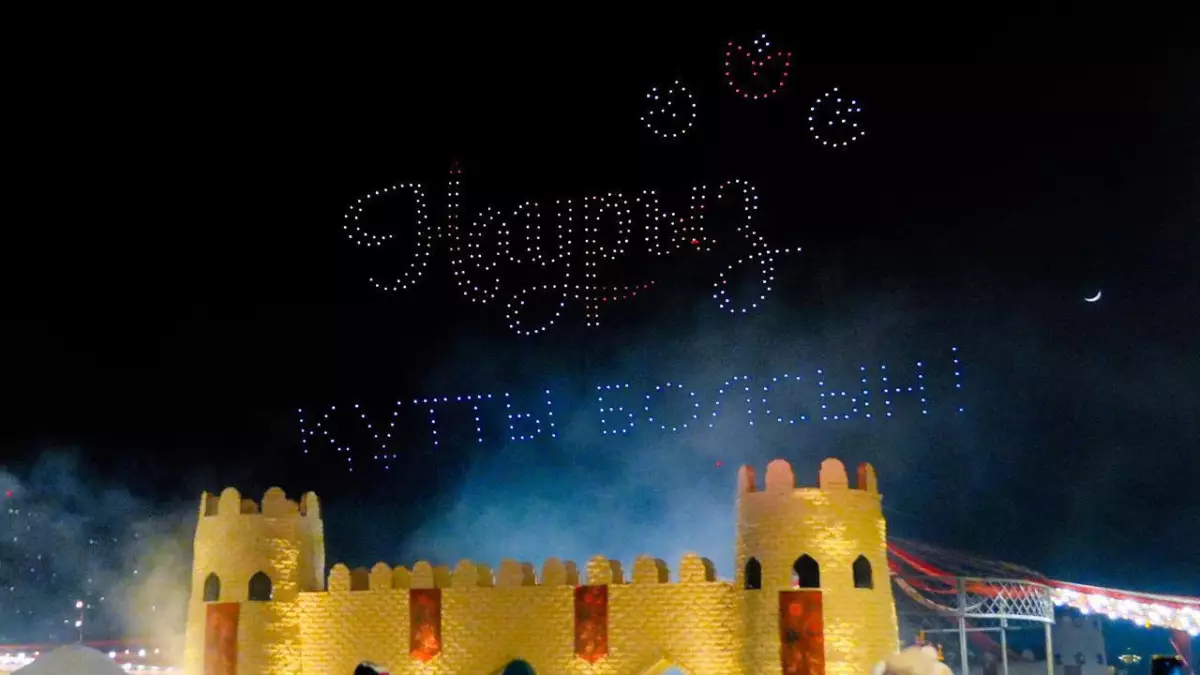 Астанада Наурызға орай ауқымды дрон-шоу өтті
