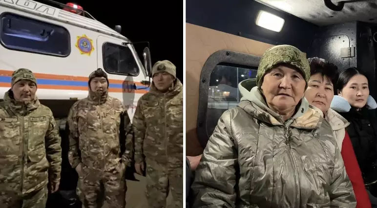 Атырау облысында батпаққа батқан 5 адам құтқарылды - видео