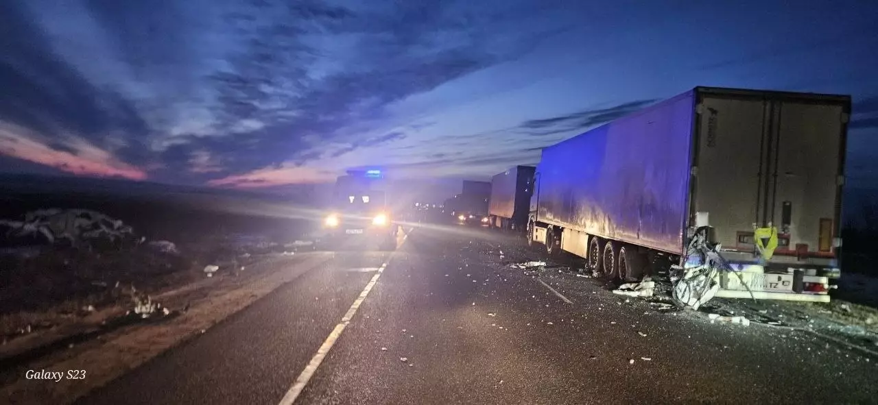 В ДТП с фурой под Акбулаком погибли два человека, пострадал водитель из Казахстана.