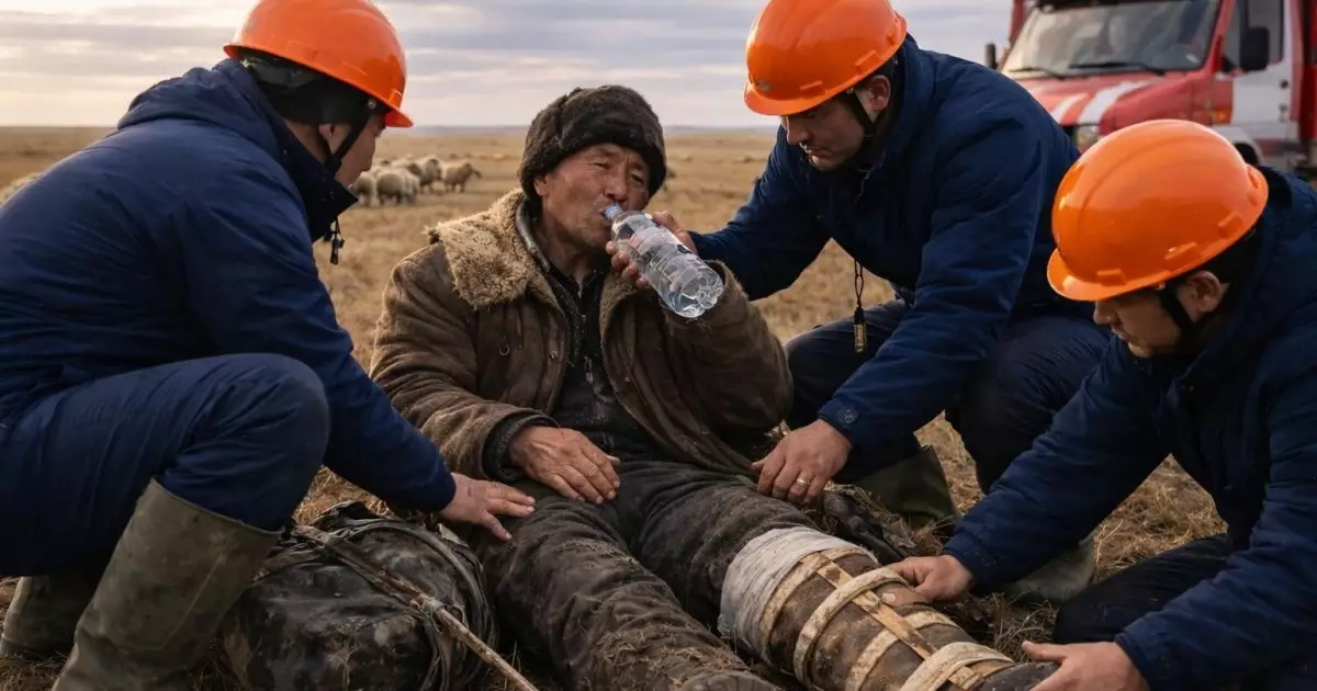  Аяғын сындырып алған малшы далада 5 күн бойы жатып қалған (ВИДЕО) 