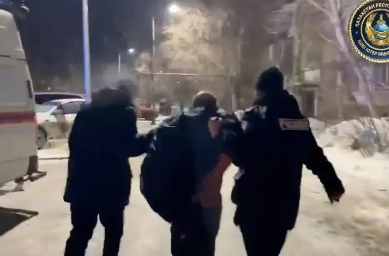 Полиция показала кадры задержания подозреваемого в поджоге с газом в Шахтинске