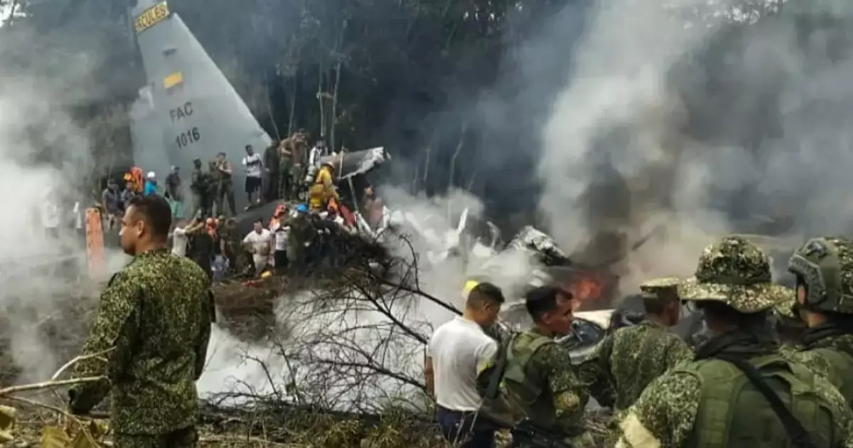  Колумбияда әскери ұшақ апатқа ұшырап, 60-тан астам адам қаза тапты 