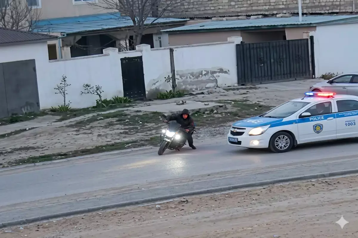 В Мангистау мопедист «удирал» от полиции и едва не попал под колёса спецтранспорта - новости на Lada.kz 24.03.2026