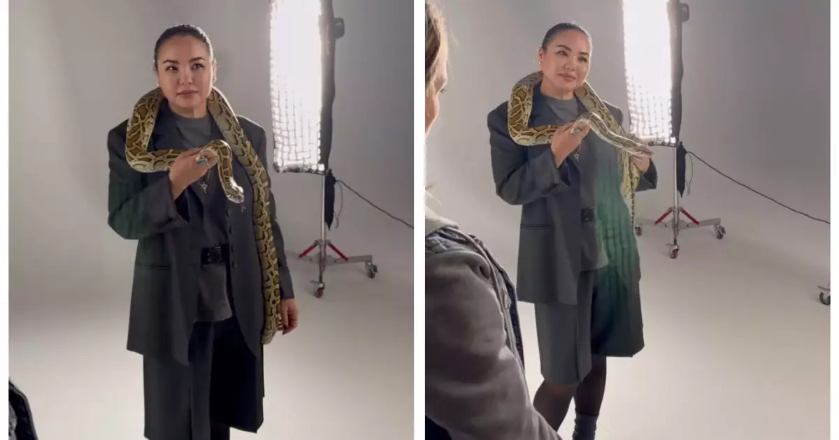  “Жылан жыланнан қорықпайды”: Гүлнұр Мамасарипова ерекше фотосессия жасатты 