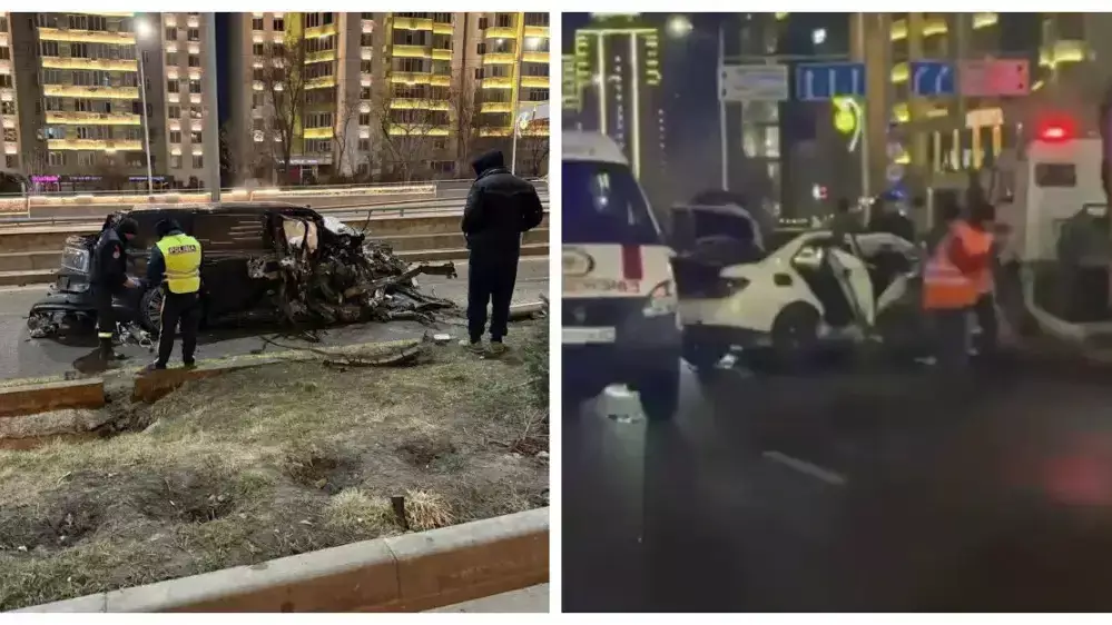 Үш адам өлген Алматыдағы жол апатының видеосы жарияланды (ВИДЕО)
