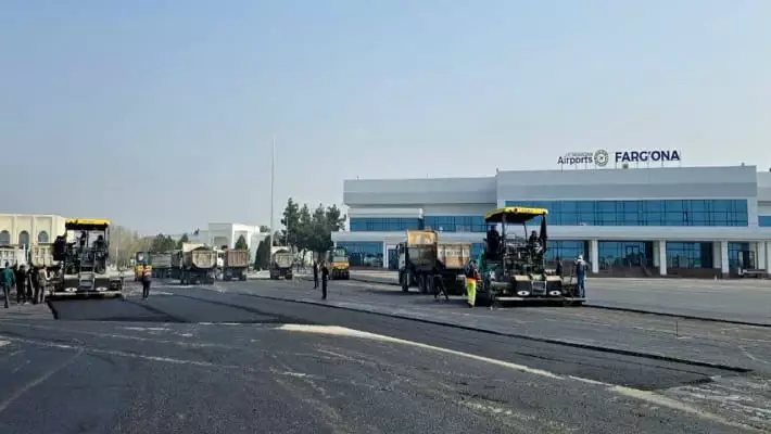 Перрон аэропорта Ферганы обновят впервые с 1991 года