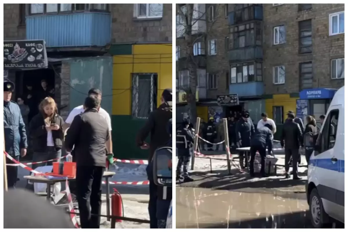 Қарағандыда ер адам базар әкімшілігімен жанжалдасып, өзін өртеп жібермек болды (видео)