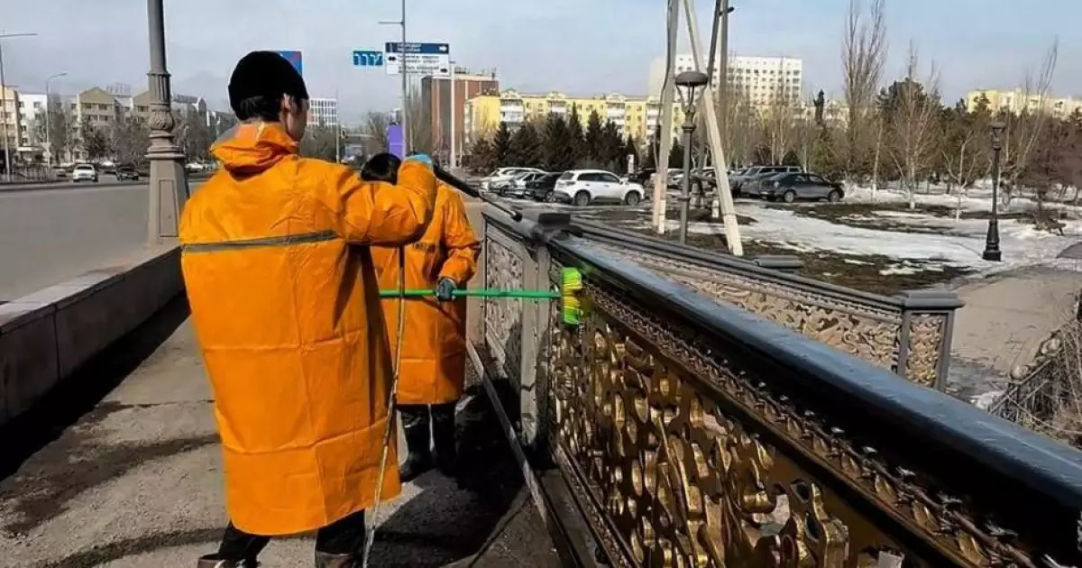   Астанада көктемгі жалпы тазалық жұмысы жүріп жатыр   