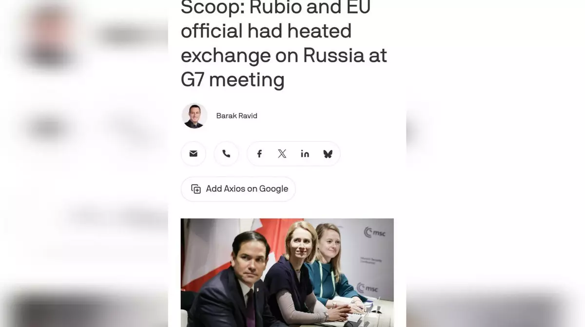 "Когда у вас закончится терпение?": резкий спор Рубио и Каллас из-за Украины