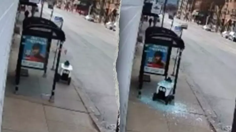 Роботы-доставщики разбили стекла автобусных остановок в Чикаго в нескольких инцидентах, один из которых попал на камеру.