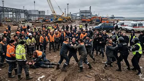 Вахтовики прокомментировали массовую драку в Усть-Луге