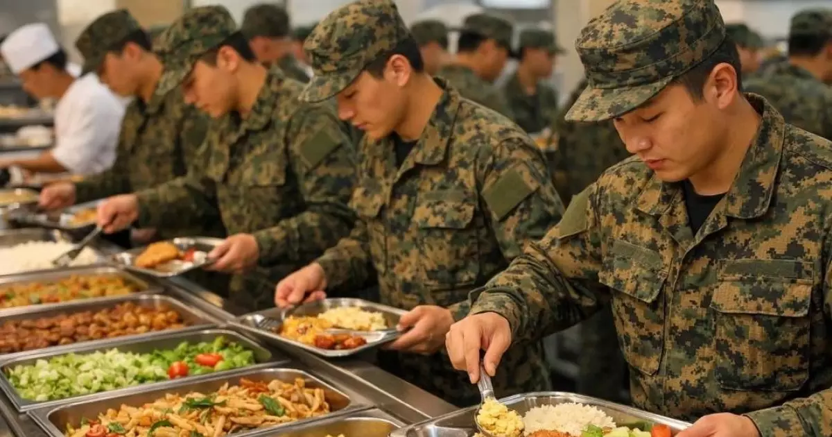  Қазақстан әскері швед үстелінен тамақтанады 