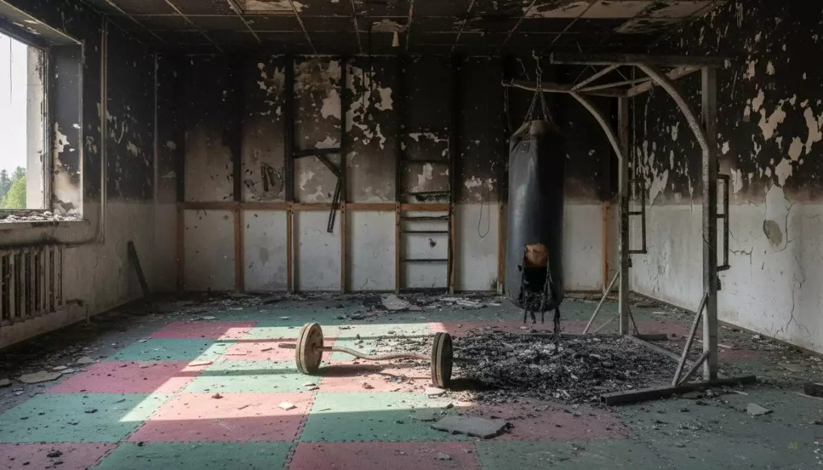 Атыраудағы сауда үйінде болған өрттен кейін спорт мектебінің жұмысы тоқтап қалды