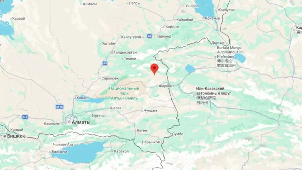 Землетрясение произошло в области Жетысу