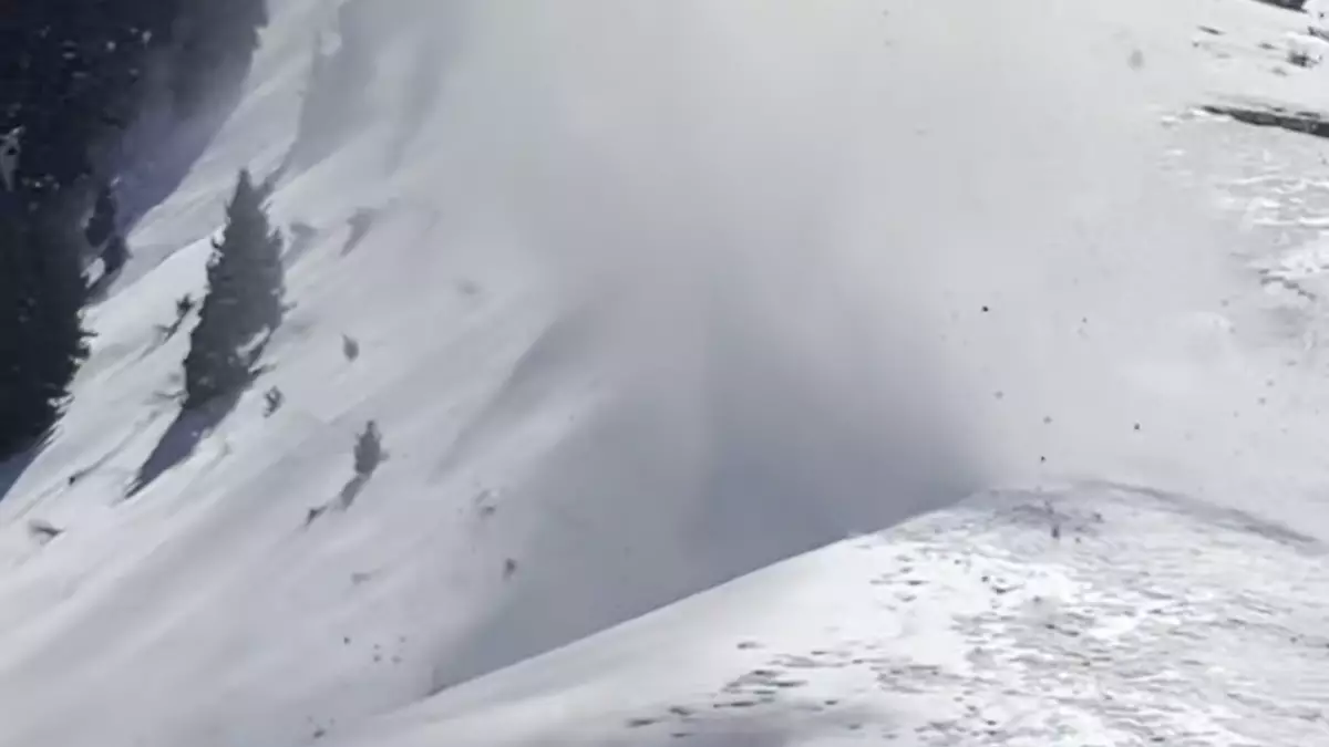 В горах Алматы лавина 2000 м³ сошла под контролем спасателей