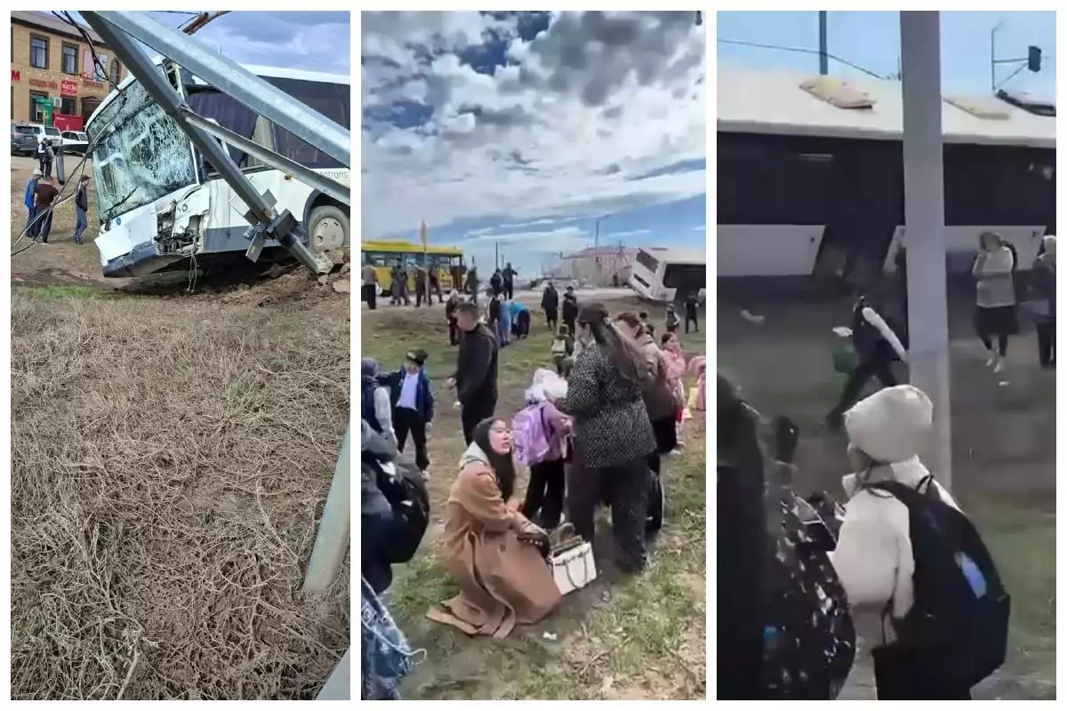 Оралда жолаушылар автобусы мен мектеп автобусы соқтығысты: Зардап шеккендер бар (видео)