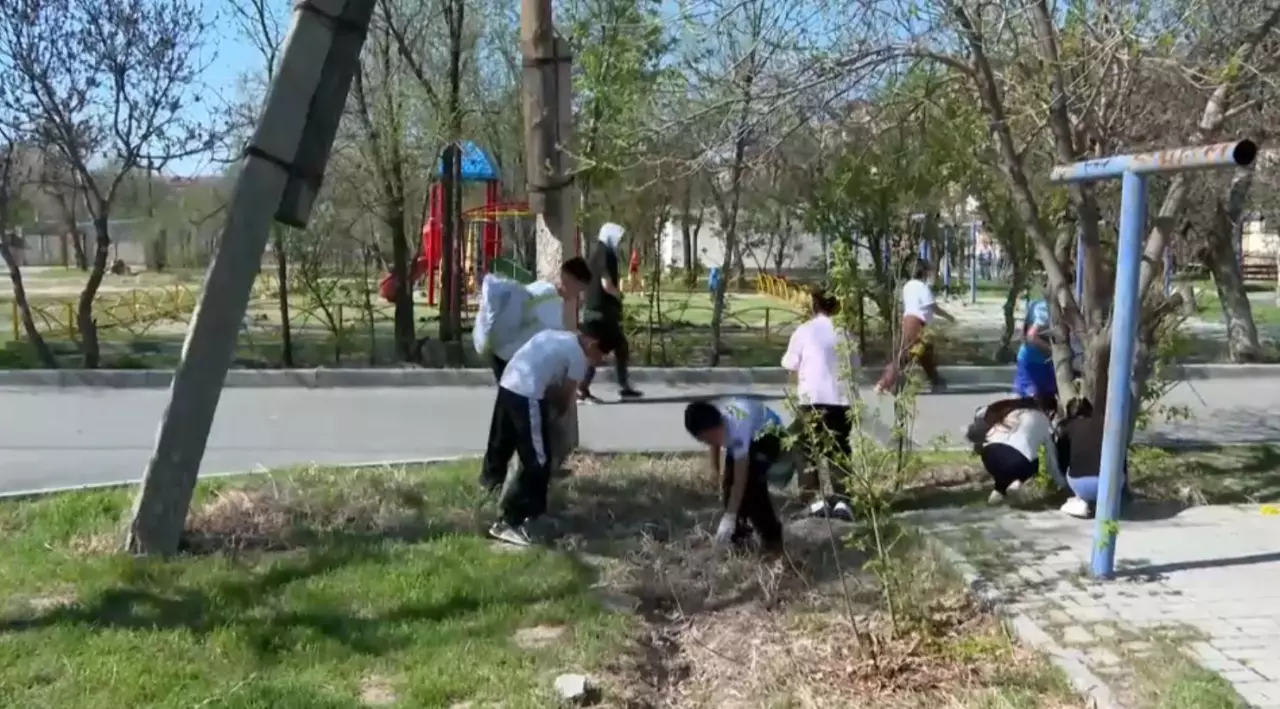 «Таза Қазақстан»: Кентауда ерекше форматтағы акция өтті