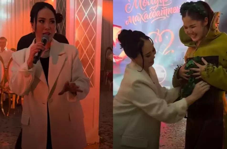 «Не мынау бергені»: Қарақат Әбілдинаның Мөлдірдің қызына жасаған сыйлығы көпке жақпай қалды (ВИДЕО)