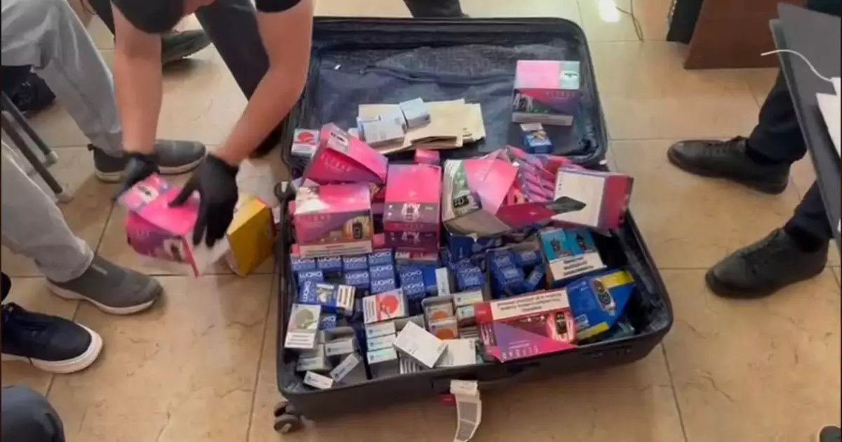   Шымкентте заңсыз айналымнан 500-ге жуық вейп тәркіленді   