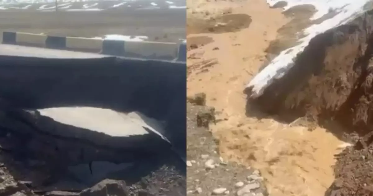  «Кеген–Нарынқол» трассасында жолды су шайып кетті 