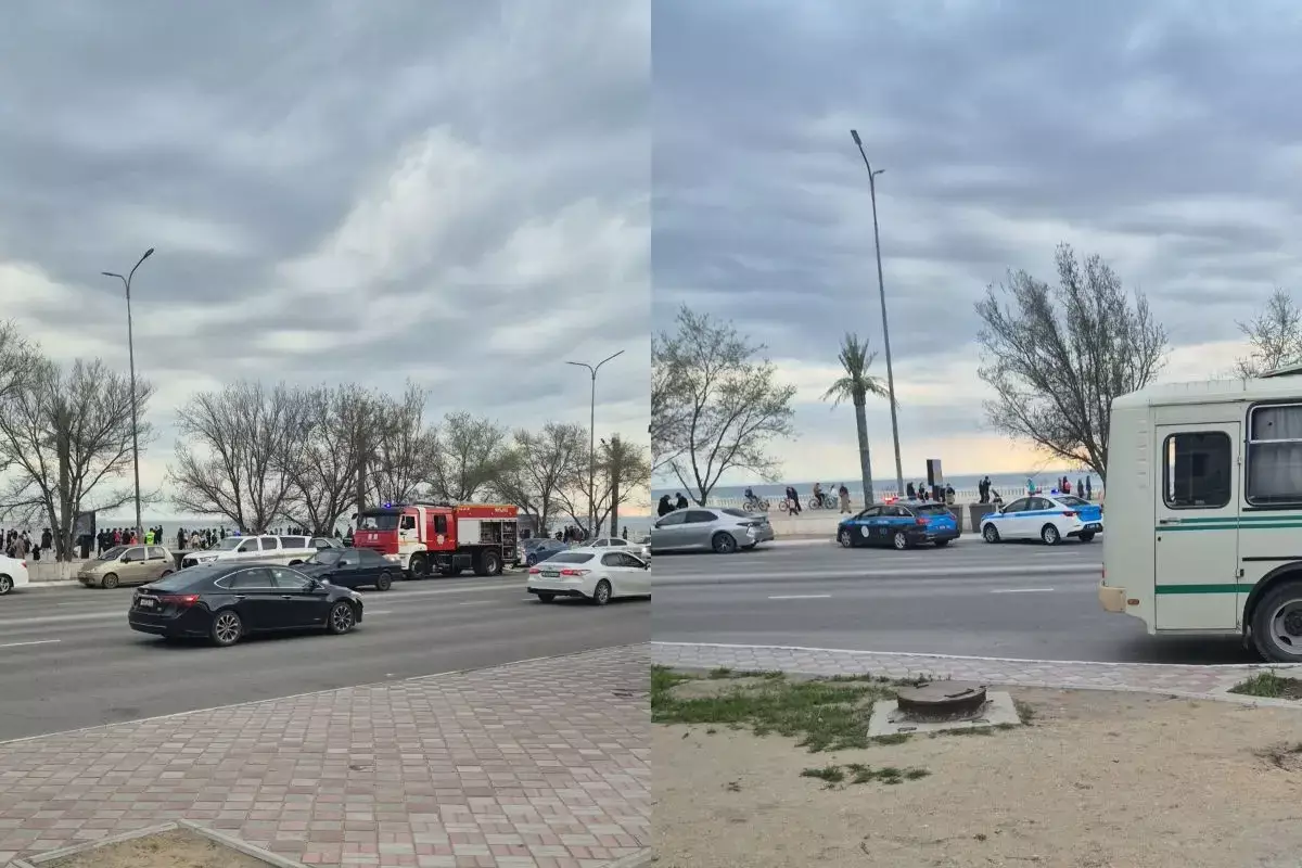Дым на набережной встревожил жителей Актау - новости на Lada.kz 04.04.2026